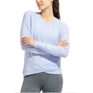 Athleta Serenity Criss Cross Sweatshirt-Long Sleeves-Powder Blue-Women’s‎ Sz XXS